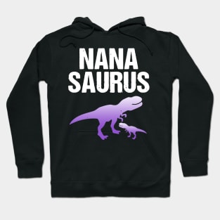 Cute Dinosaur T-rex Adult _ Kids Happy Shirt Nana Saurus Hoodie